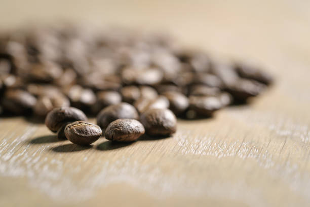 Roasted coffee beans background