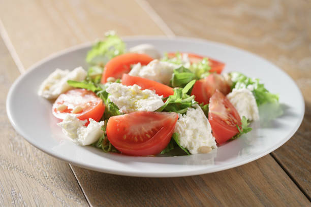 Tomato, mozzarella and basil