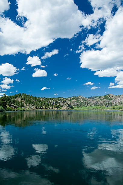 Floating the Missouri River stock photo