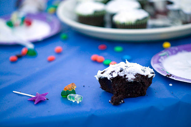 Cupcake on a table stock photo