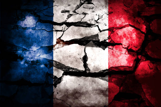 istock French flag double exposure. Basemap or background use. Double exposure creative hologram. 1476507685