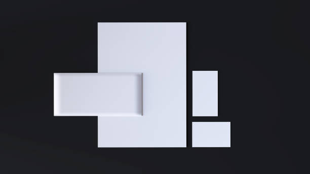istock White simple stationery mock-up template on black background 1476508329