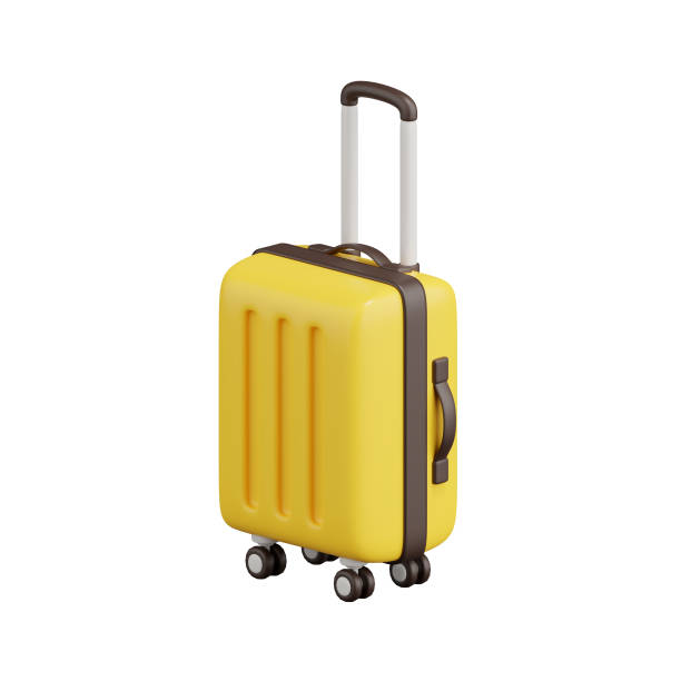 istock 3d render of yellow travel suitcase. 1476508807