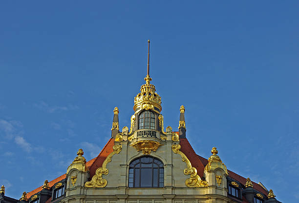 House roof in the city of Leipzig.