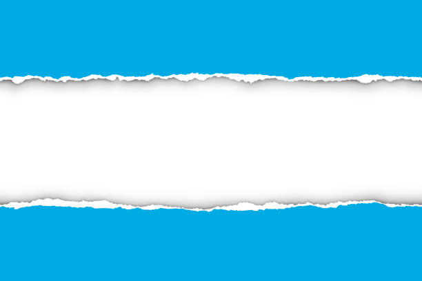 ilustraciones, imágenes clip art, dibujos animados e iconos de stock de plantilla de banner de papel rasgado - papel rasgado