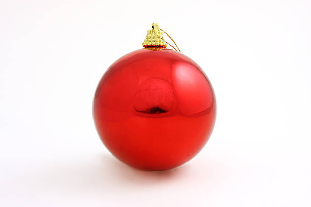 Single Red Christmas Ball stock photo