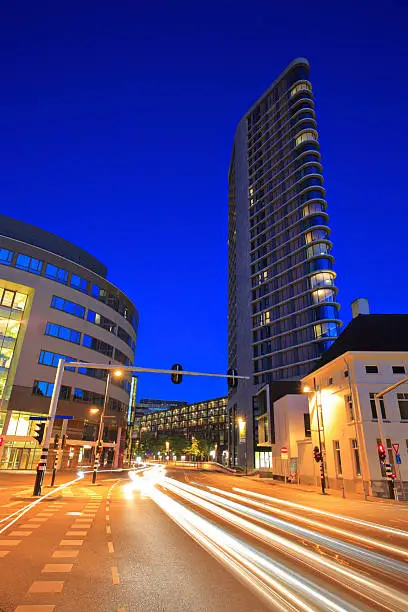 Downtown Eindhoven at nighttime
