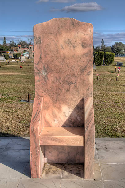 Chaise en granit dans memorial park - Photo