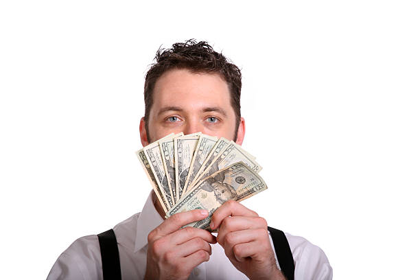 Hombre con dinero - foto de stock