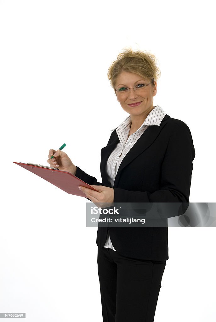 Деловая женщина с красной па�пку - Стоковые фото Бизнес роялти-фри