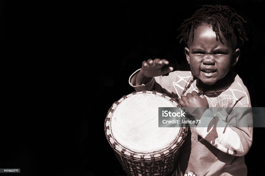 Jovem rapaz-Baterista - Royalty-free Origem Africana Foto de stock