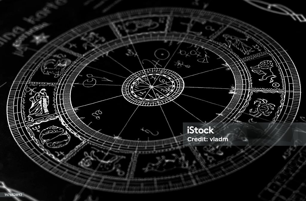 Horoscope wheel chart Astrology Sign Stock Photo