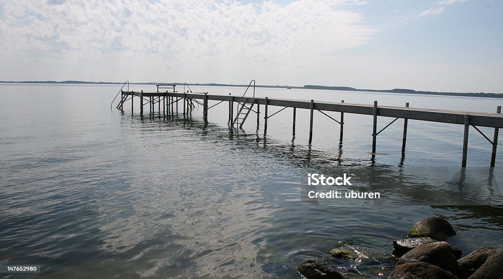 Pier in Jylland, Denmark A pier stretching out into Limfjorden, northern Denmark Denmark Stock Photo