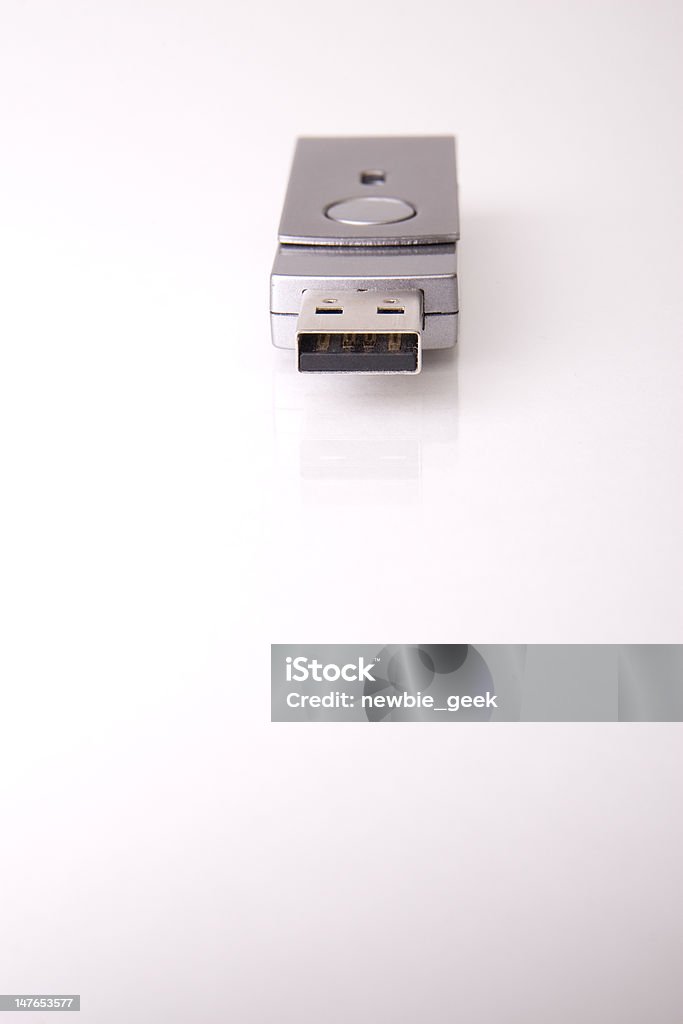 Unidade Flash USB isolada no branco - Royalty-free Branco Foto de stock