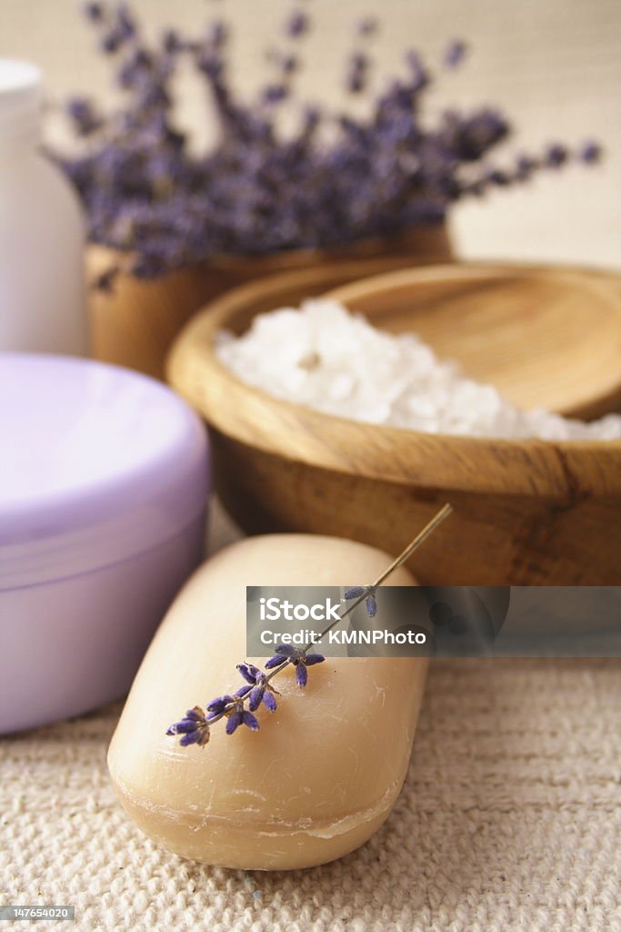 lavender soap soap, natural products. body care items Bar Of Soap Stock Photo