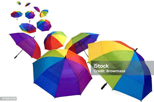 Umbrellas Stock Photo - Download Image Now - Umbrella, Folding, Blue