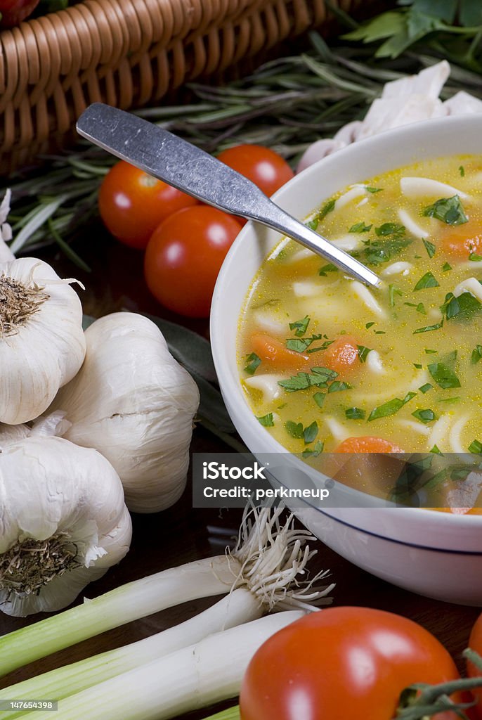 Tagliolini al brodo di pollo - Foto stock royalty-free di Alimentazione sana