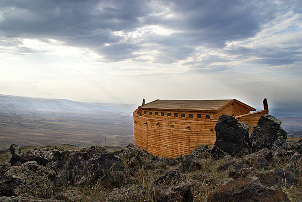 Noah's Ark Noah's Ark model on Ararat Mount noahs ark stock pictures, royalty-free photos & images
