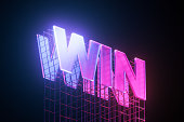 Win neon signboard, gaming industry