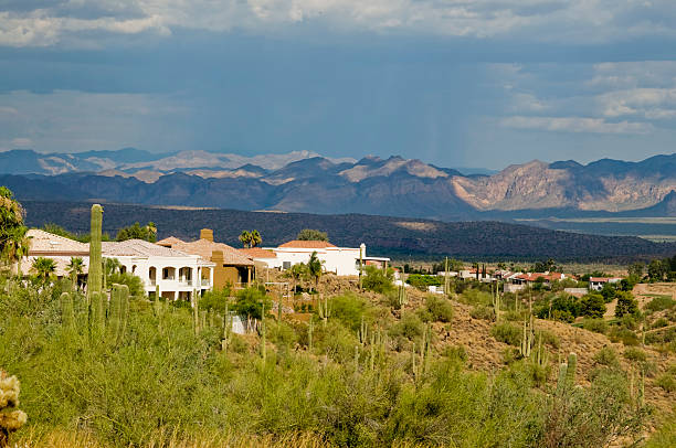 istock Arizona community with beautiful view of mountains 147655634