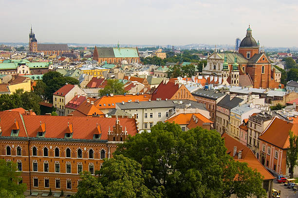 istock Panorama of the Krakow city 147655754