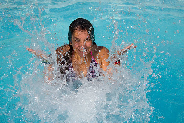 istock smiling girl in the pool 147656017