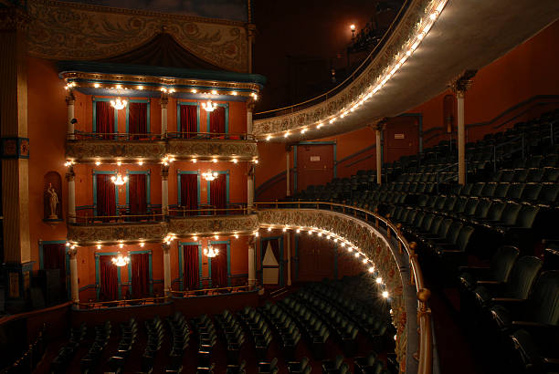 wewnątrz grand opera house - opera house opera macon stage theater zdjęcia i obrazy z banku zdjęć