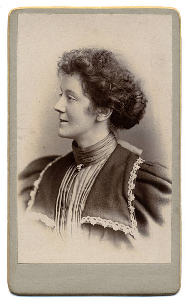 Victorian lady's portrait - a profile stock photo