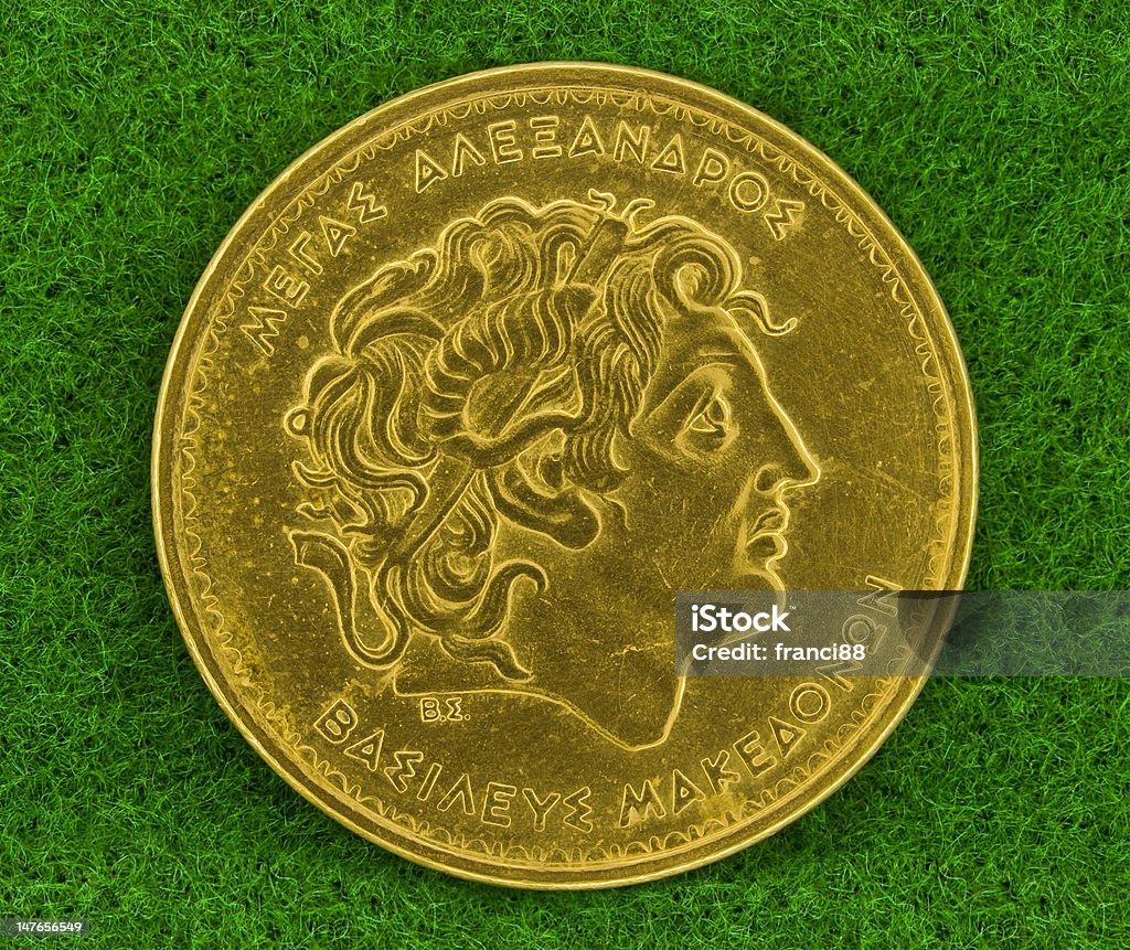 Classico moneta d'oro greca - Foto stock royalty-free di 1990-1999