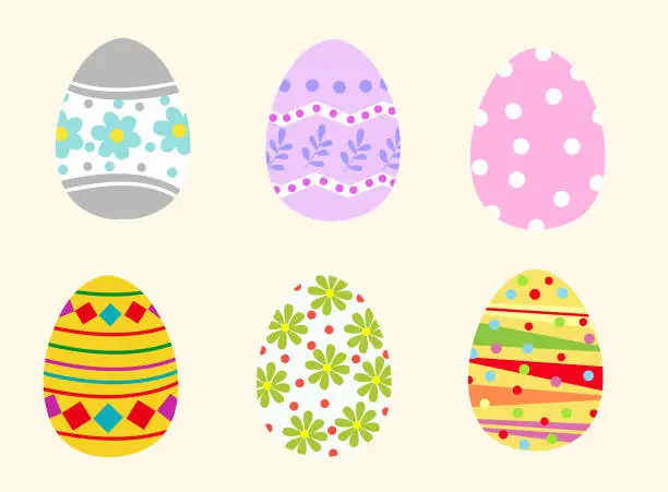 Vector illustration of Set of eggs .