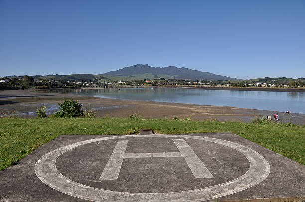 Karioi Helipad stock photo