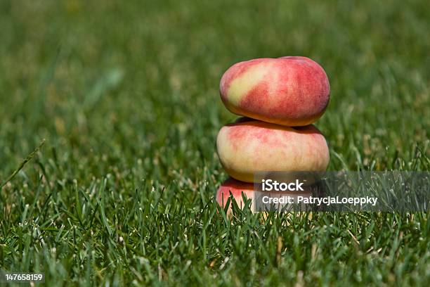 Donut Peaches Stock Photo - Download Image Now - Food, Fruit, Grass