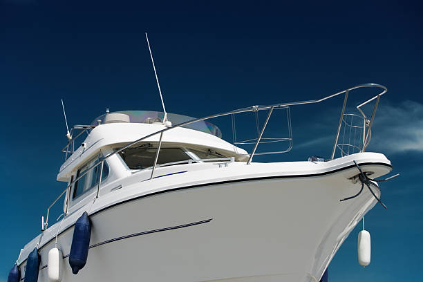 Motor yacht stock photo