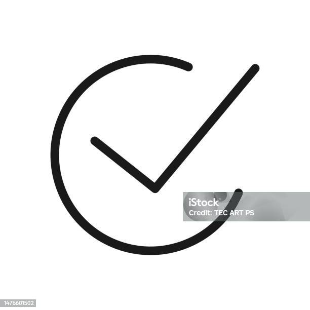 Correct Sign Simple Correct Sign Stock Illustration - Download Image Now - Abstract ...