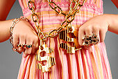 Young Girl Wearing Hiphop Jewelry