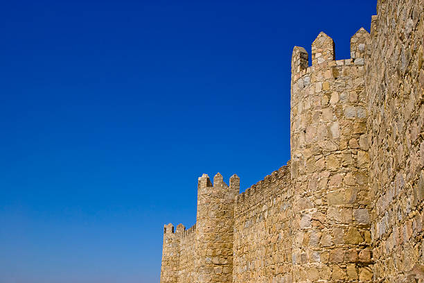 Castle wall stock photo