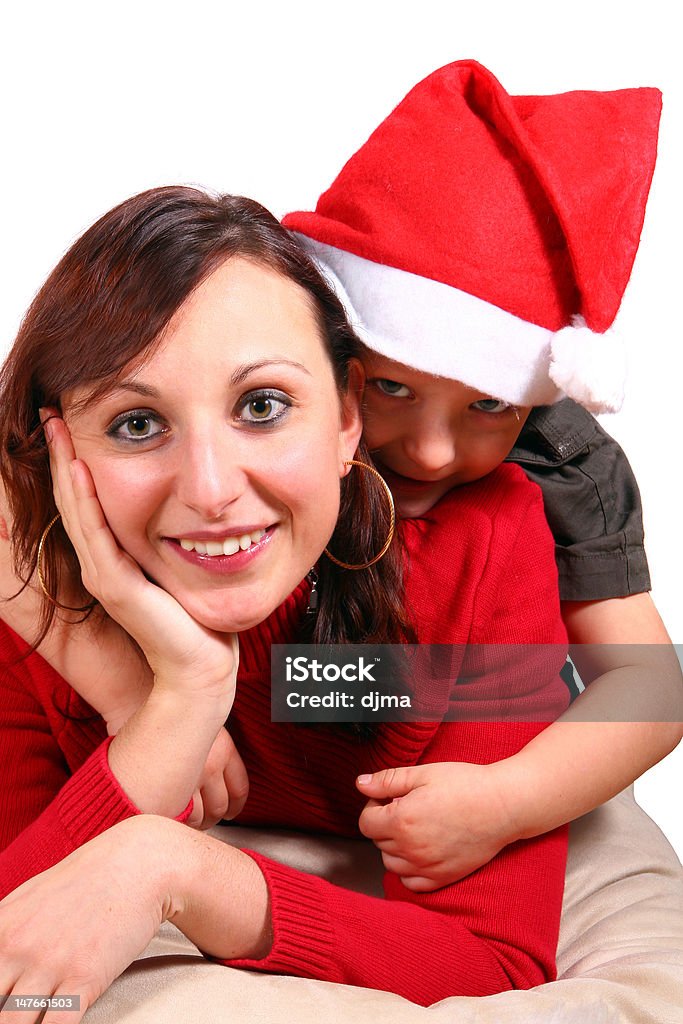 "Mami und ich Warten auf Weihnachten" - Lizenzfrei Alleinerzieherin Stock-Foto