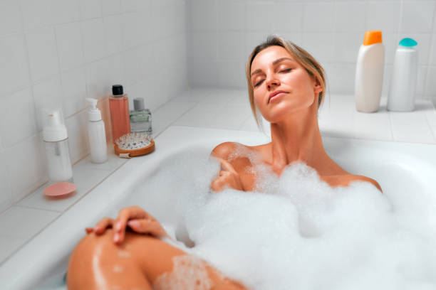 istock Woman in bathroom 1476616008