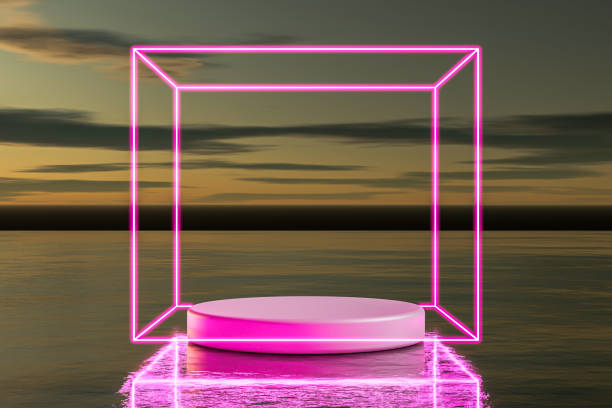 istock 3d rendering. An abstract composition of geometric 1476619024