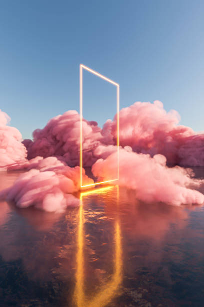 istock 3d rendering. An abstract composition of geometric 1476619605