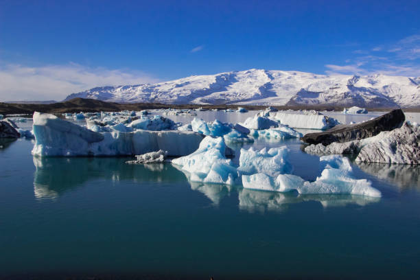 Iceberg Jokulsarlon Lagoon, Iceland stock photo