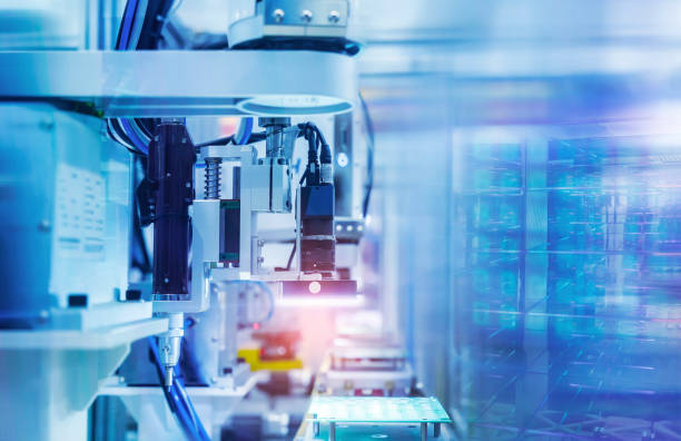 istock smart robot in manufacturing industry for industry 4.0 and technology concept. Robotic vision sensor camera system. 1476625707