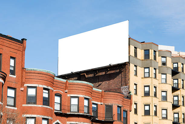istock Blank billboard on the side of a building 147664360