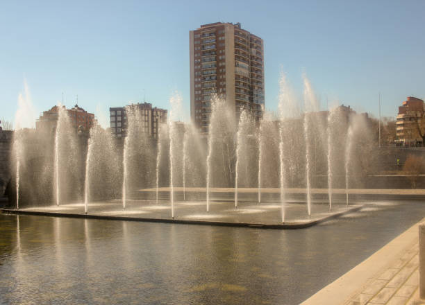 istock fountains in river Manzanares, Madrid 1476646396