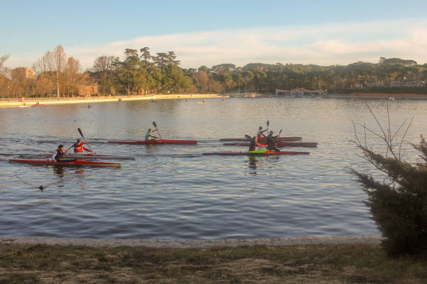 istock rowing in Casa de Campo in Madrid during sunset 1476646978
