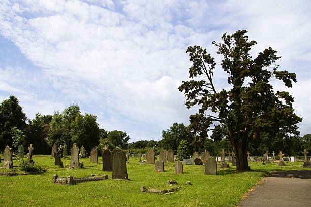 Quiet churchyard stock photo