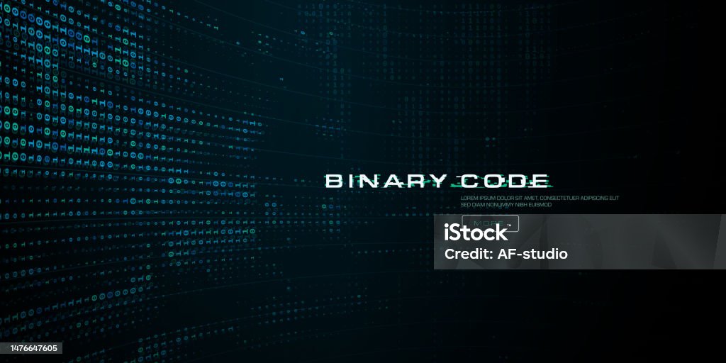 Binary Code Background Stock Illustration - Download Image Now - Binary ...