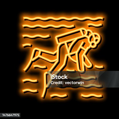 istock scuba diving neon glow icon illustration 1476647975