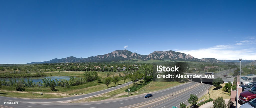 Boulder skyline Panorama of the Boulder valley Boulder - Colorado Stock Photo