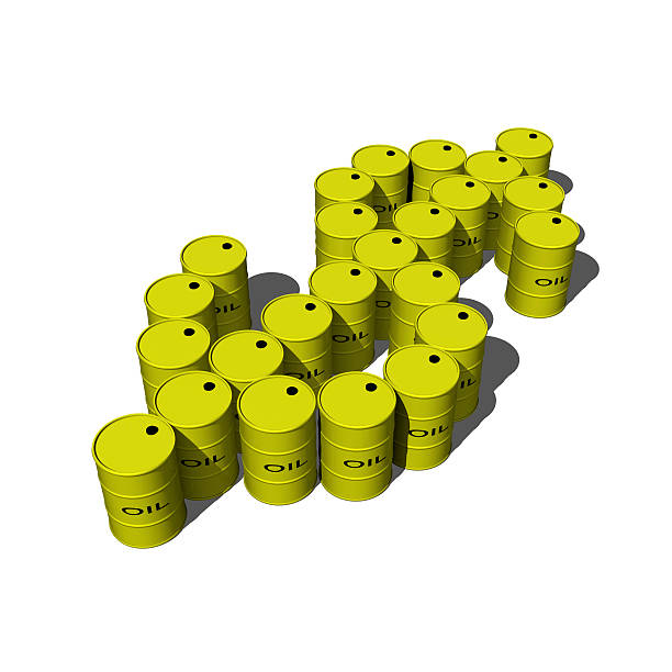 istock Oil drums making dollar sign 147665404